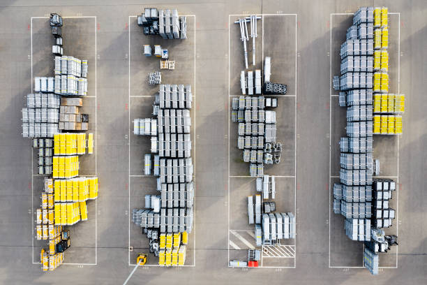 istock Outdoor Storage, Construction Materials, Aerial View 1326697091