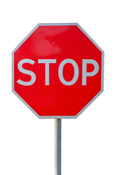istock STOP road sign isolated on white 1326701317