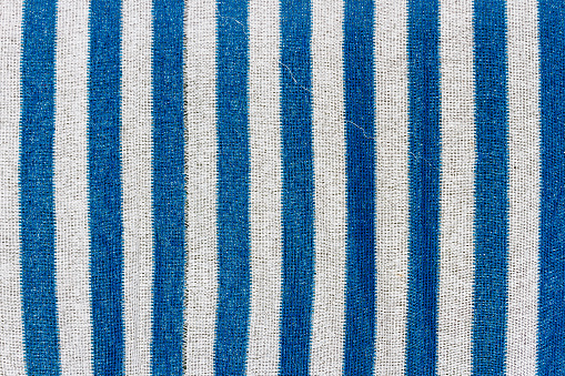 Texture woven polypropylene mesh with blue and white stripes