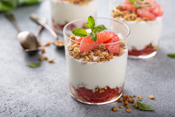 istock Grapefruit granola and yogurt parfait 1326709534