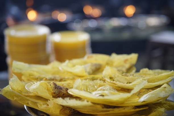 istock Yellow pan cake in Mekong Delta Vietnam 1326711930