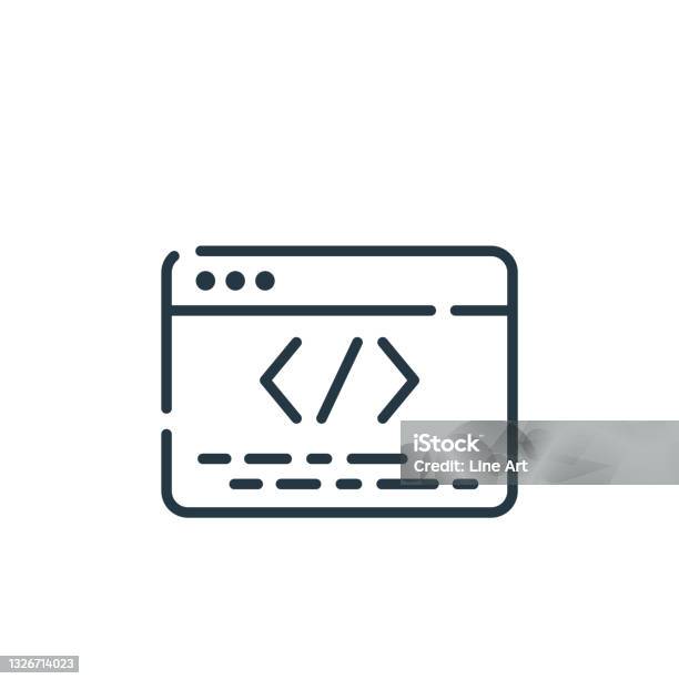 Icône De Programmation Vectorielle Du Concept De Programmation Illustration De Ligne Fine De La Programmation Dun Trait Modifiable Signe Linéaire De Programmation Pour Une Utilisation Sur Les Applications Web Et Mobiles Logo Médias Imprimés Vecteurs libres de droits et plus d'images vectorielles de Affaires