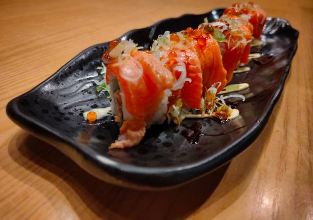 istock Sushi on the wooden table 1326719767
