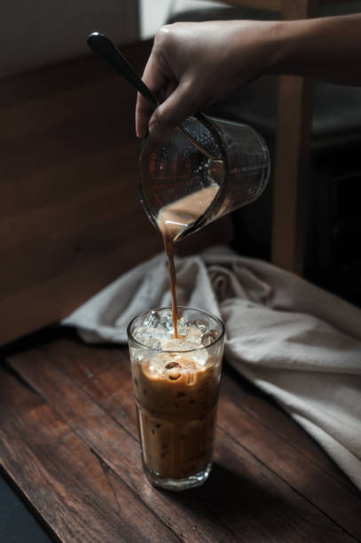 istock Glass of coffee on the table 1326721373