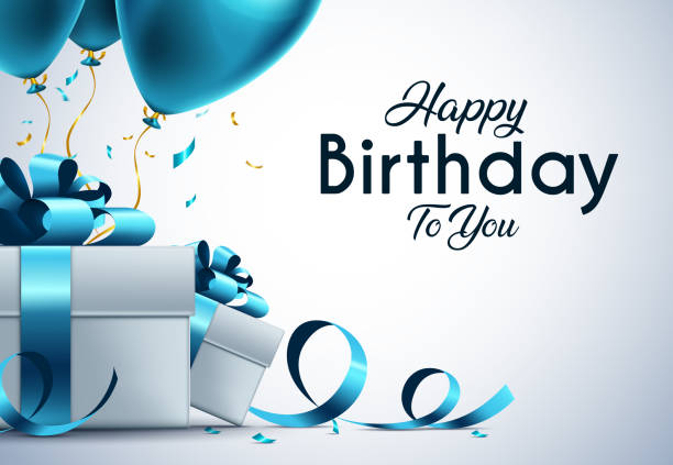 ilustrações de stock, clip art, desenhos animados e ícones de birthday vector banner template. happy birthday to you text in white space background with gifts and balloon decoration element for birth day celebration greeting design. - aniversário