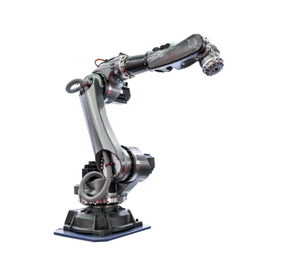 istock Industry robotic arm isolated on white background 1326722996
