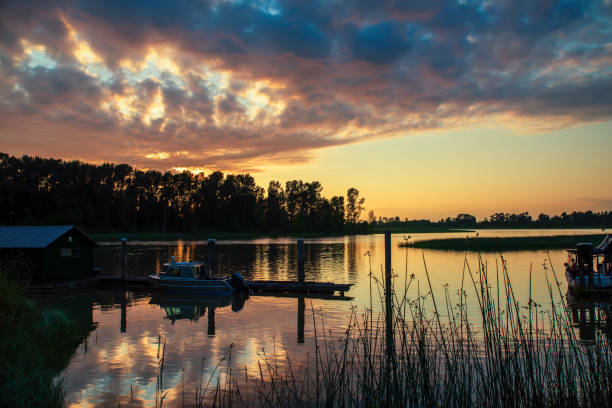 istock sunset near the river in Ladner 1326725166