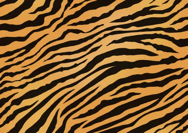 Vector illustration of Horizontally And Vertically Repeatable Tiger Skin Seamless Vector Illustration.