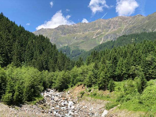 istock Beautiful landscape in Stubai valley with blue sky 1326745564