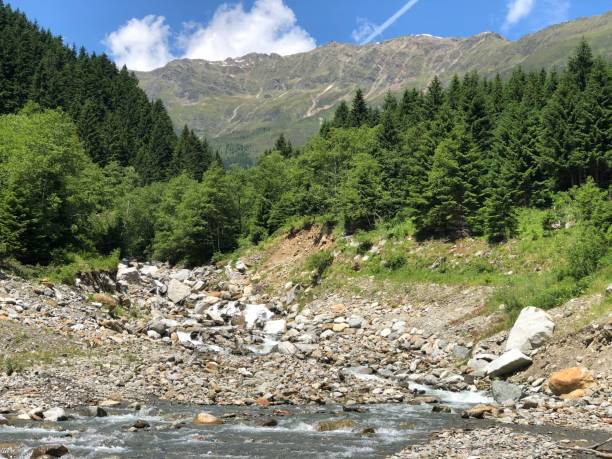 istock Beautiful landscape in Stubai valley with blue sky 1326745597