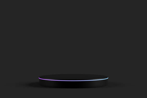istock Abstract Podium, Platform Minimal Product Presentation, Neon Lights 1326749381
