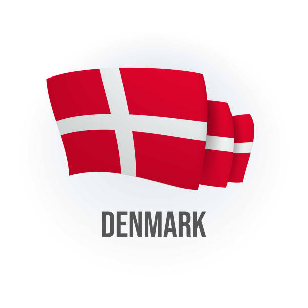 Vector flag of Denmark. Danish waving flag. Vector illustration. Vector flag of Denmark. Danish waving flag. Vector illustration. aalborg stock illustrations