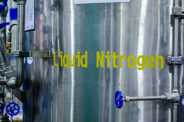 istock Industrial tank with liquid nitrogen storage 1326757185