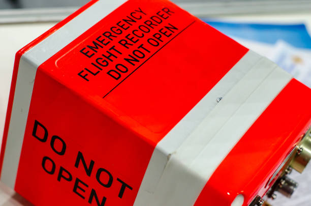Close-up of emergency flight recorder