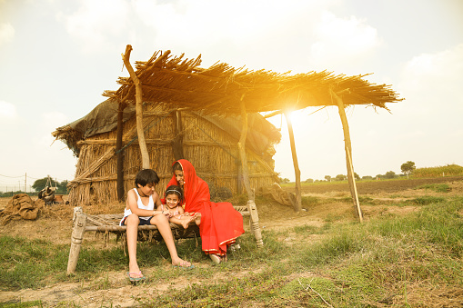 Rural India, Rural scene, Kids in fields