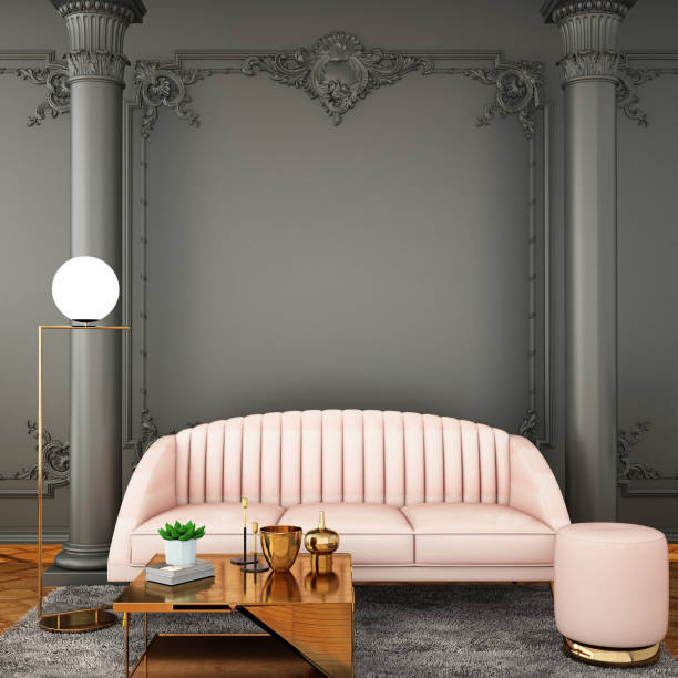 istock Modern Classic living room design and  Interior Decorating ideas,3d rendering,3d illustration 1326760208