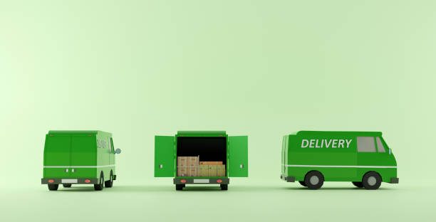 istock Low polygon van for transportation of goods delivery.3d rendering 1326760953
