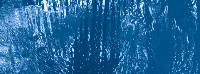 blue crinkle foil with visible details. background