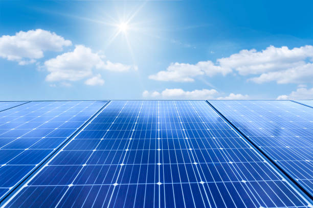 istock Solar panels reflect sparkling light From the sun, Clean energy, and the good environment 1326762364