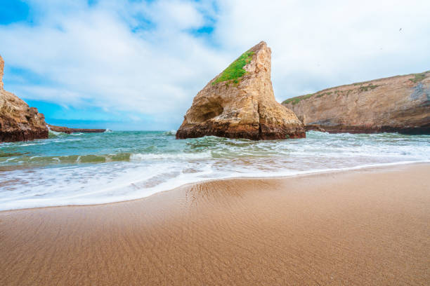 istock An amazing landscape visible from the Pacific Highway called Shark Fin Bay or Shark Teeth Beach, California 1326763162