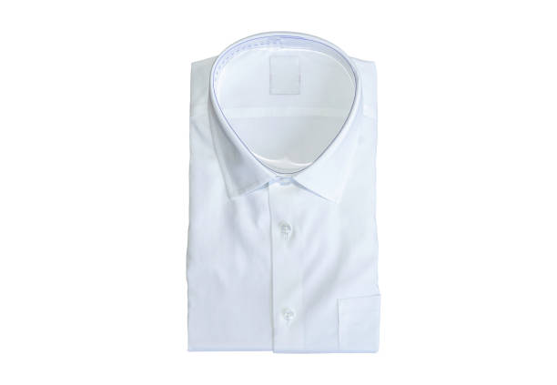 istock White shirt folding in the package on wooden background with copy space. 1326767960