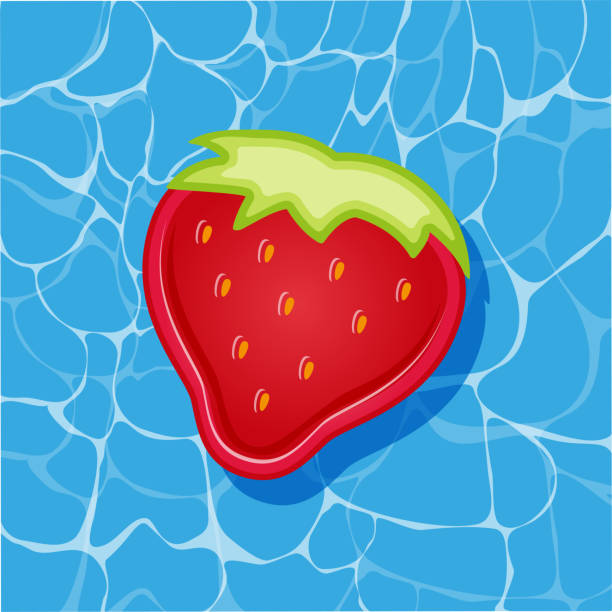 인쇄하다 - pool raft sea red floating on water stock illustrations