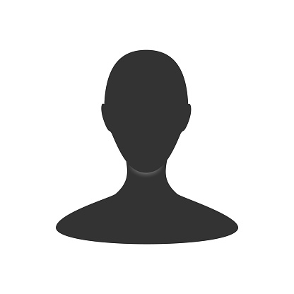 Gender neutral profile avatar. Front view of an anonymous person face