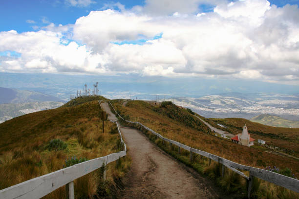 Ecuador capital Quito from mount