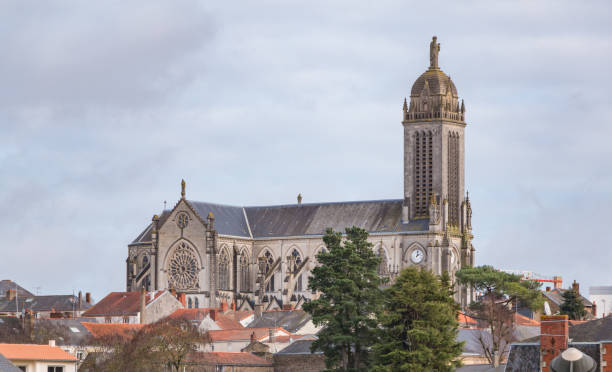 Saint Peter Church in Cholet stock photo