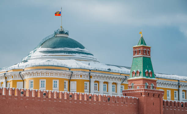kremlin walls - kremlin imagens e fotografias de stock