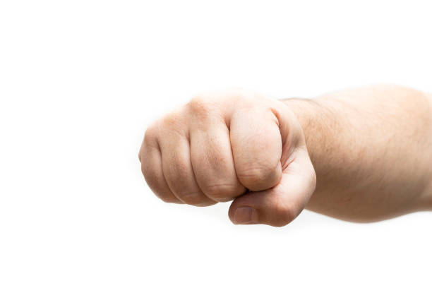 istock Clenched fist on white background 1326806687