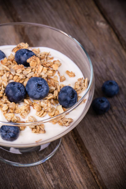 istock Yogurt with granola and blueberries. 1326806827