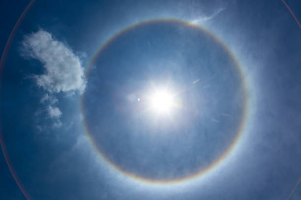 istock Halo is the optical phenomena produced by light (typically from the Sun or Moon) 1326812279