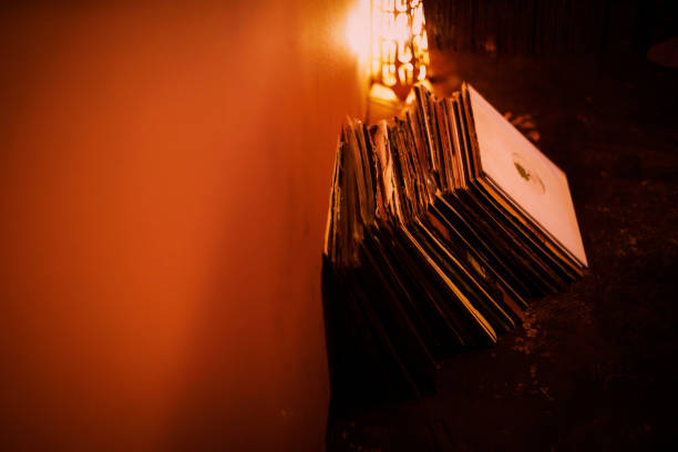 istock Several records leaned against the wall inside the bar store. 1326818357