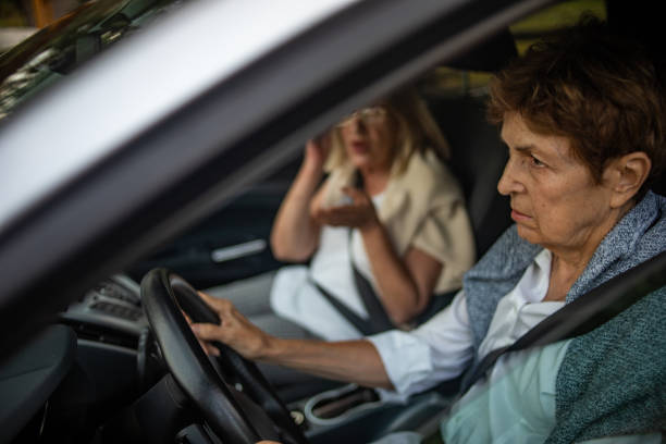 istock Two older women are traveling by car. 1326818493