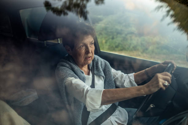 istock Two older women are traveling by car. 1326819228
