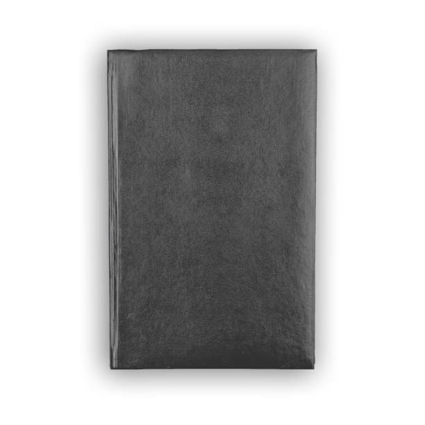 istock Black leather notebook mockup with copy space, white isolated background photo 1326819621