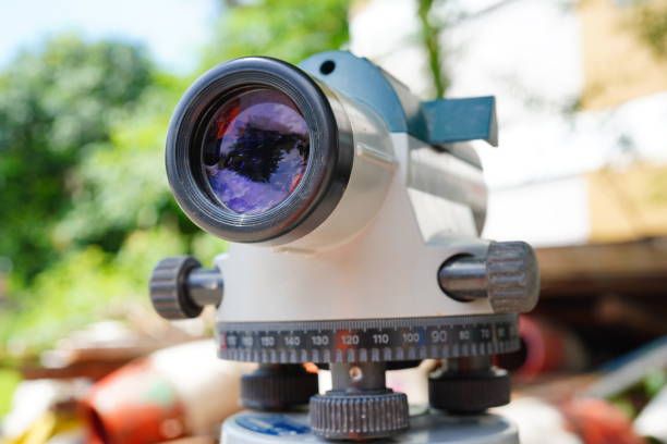 istock Surveyor's Telescope on tripod, 1326820566