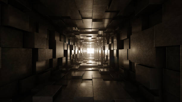 istock dark tunnel with light at the end. Photography/3D Render 1326822876