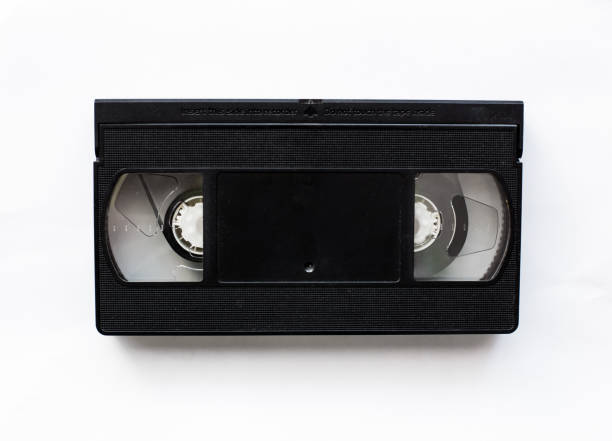 istock black retro video cassette, old video video tape 1326829827