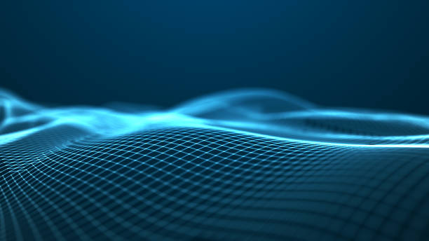istock Abstract wave background with dots and lines moving in space. Technology illustration. Futuristic modern dynamic wave. 3d rendering. 1326838884