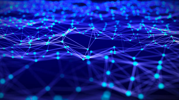 istock Abstract wave background with dots and lines moving in space. Technology illustration. Futuristic modern dynamic wave. 3d rendering. 1326838898