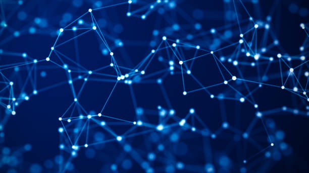 istock Abstract background with moving dots and lines. Network connection structure. Futuristic illustration. Digital technology design. 3d rendering. 1326838904