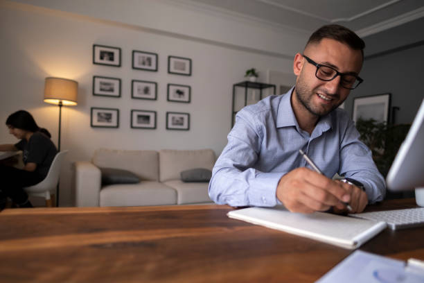 istock Businessman working at home. 1326842062