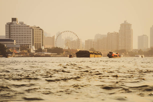 istock Chao Phraya River and Ferris wheel, Bangkok 1326843285