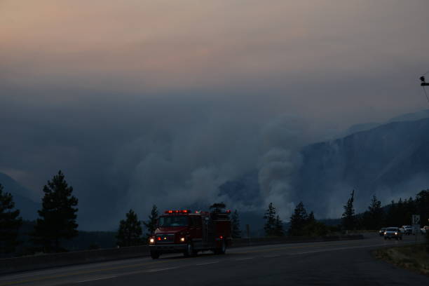 Lytton British Columbia Wildfire Scenes stock photo