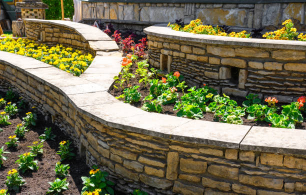 istock Landscape design of nice home garden 1326856076