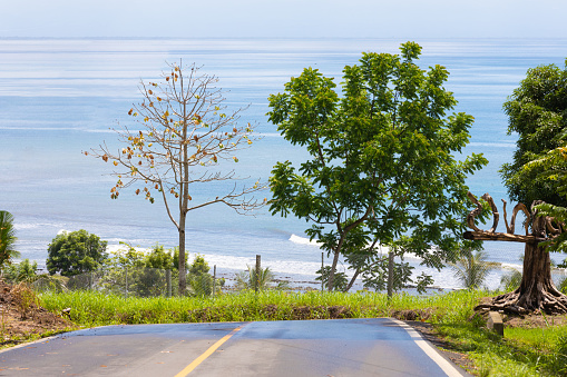 Panama, panoramic road on the pacific ocean, towards Lemon beach