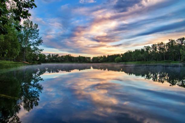 istock Sunrise Clouds Reflecting On A Summer Lake 1326869161