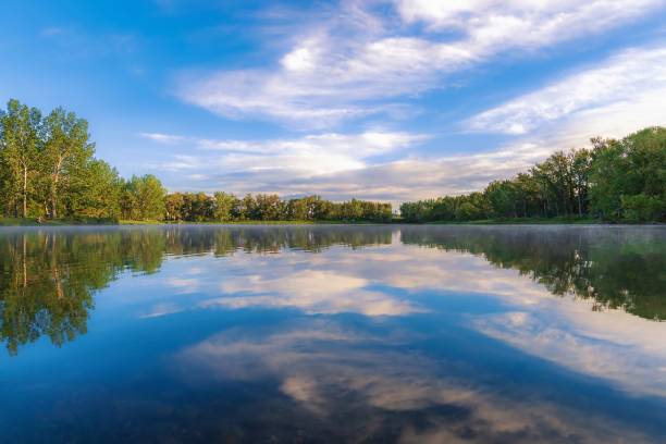 istock Blue Sky Over A Park Lake 1326869180